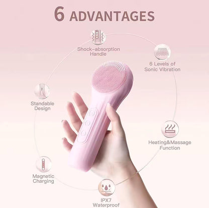 فرشاة تنظيف الوجه المصنوعة من السيليكون الحراري GlowCore™ Luxe